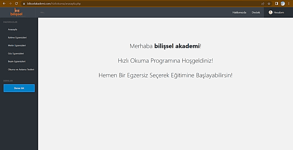 online hızlı okuma programı