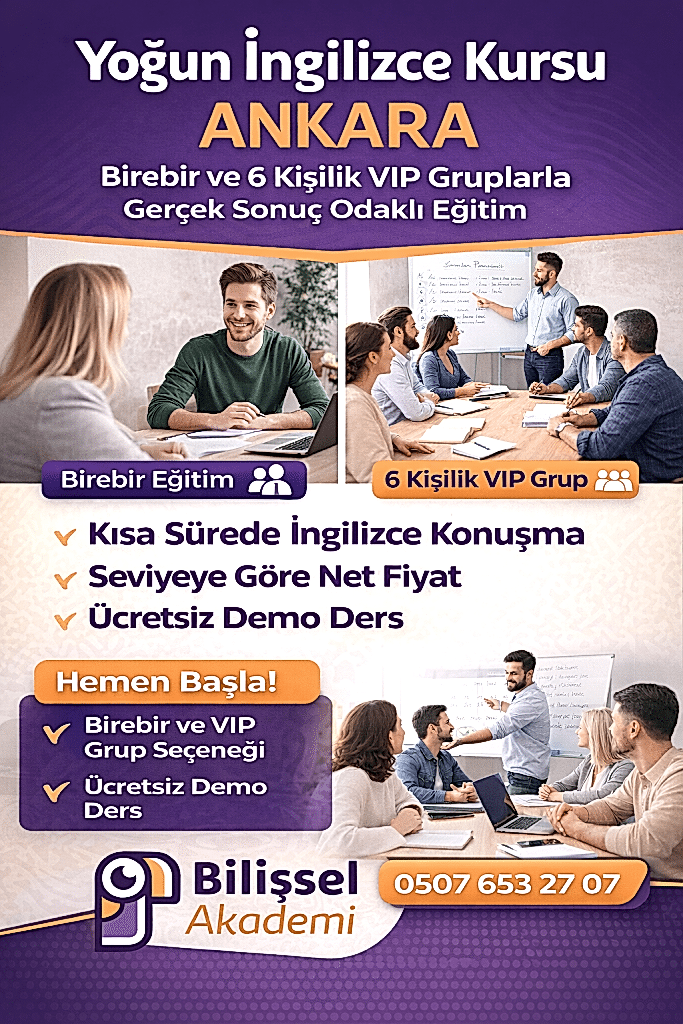 Yoğun İngilizce Kursu Ankara