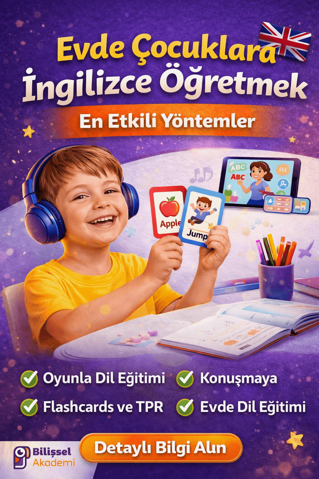Evde Çocuklara İngilizce Öğretmek